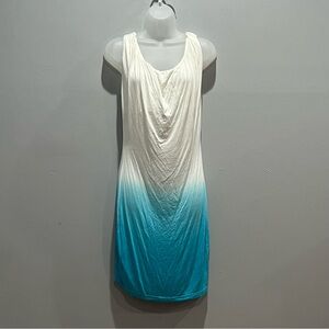 VENUS women white/blue dress / size S